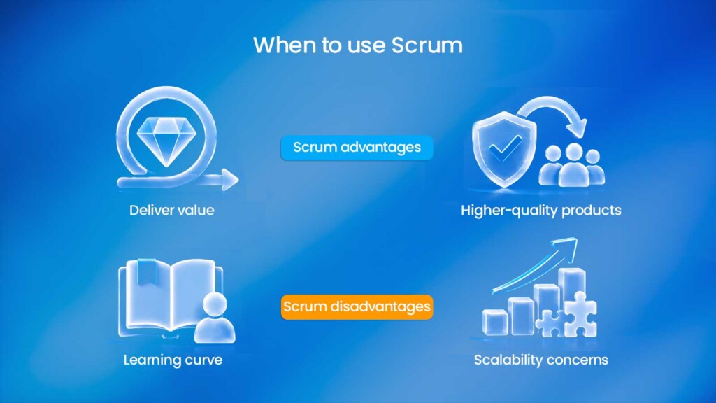 When to use Scrum - Scrum offers a practical way to implement Agile principles.