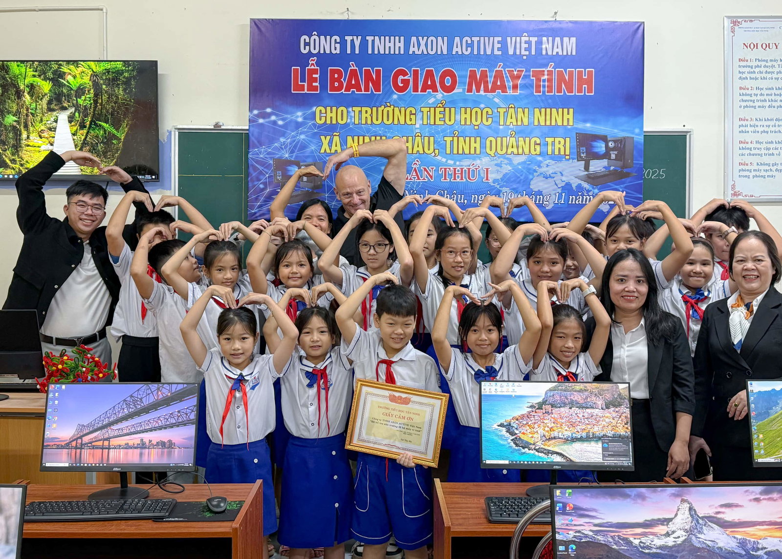 Axon Active donates computers to underprivileged students in Vietnam
