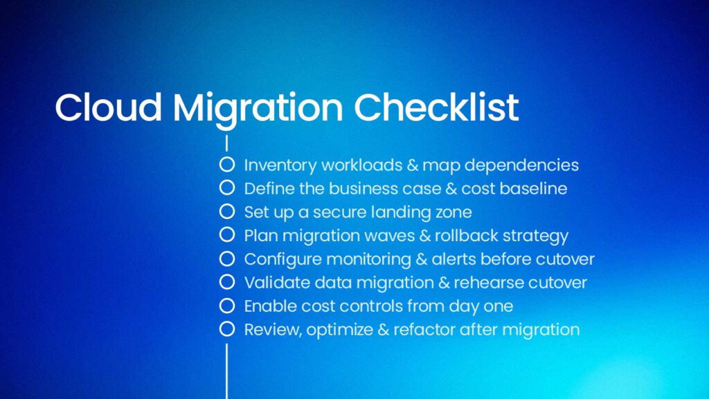 A cloud migration checklist
