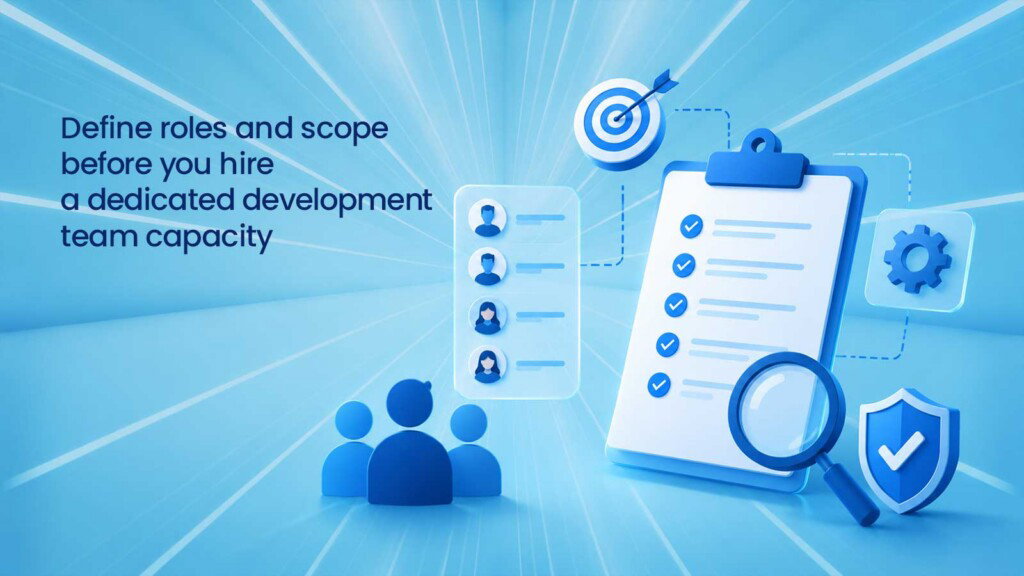 Define roles and scope before you hire a dedicated development team capacity